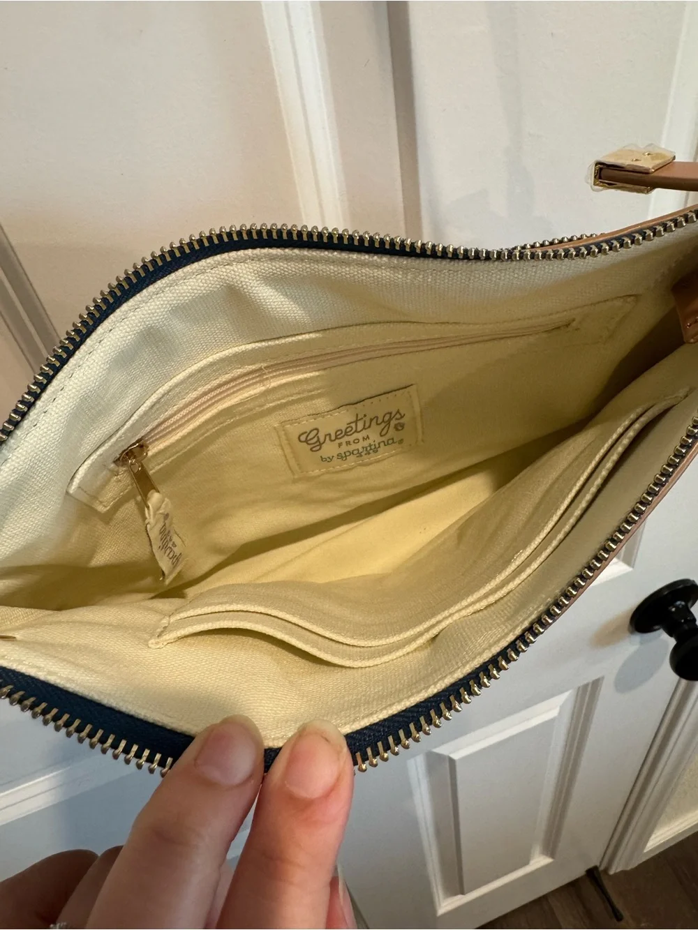 Spartina 449 Navy, Pink & Tan Bay Area Printed Crossbody
